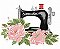Matriz Bordado Cozinha Retro Com Flores - Imagem 2