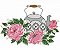 Matriz Bordado Cozinha Retro Com Flores - Imagem 7