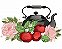 Matriz Bordado Cozinha Retro Com Flores - Imagem 6