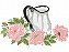 Matriz Bordado Cozinha Retro Com Flores - Imagem 3