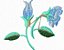 Matriz Bordado Flores Azuis - Imagem 7