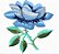 Matriz Bordado Flores Azuis - Imagem 5