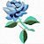 Matriz Bordado Flores Azuis - Imagem 4