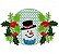 Matriz Bordado Natal Cupcake Com Moldura - Imagem 5