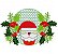 Matriz Bordado Natal Cupcake Com Moldura - Imagem 1