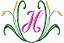 Matriz Bordado Alfabeto Floral 19 - Imagem 8