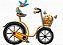 Matriz Bordado Bicicletas Com Flores - Imagem 3
