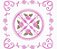 Matriz Bordado Quilt Corações Com Flores - Imagem 3