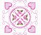 Matriz Bordado Quilt Corações Com Flores - Imagem 4
