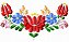 Matriz Bordado Flores Mexicanas - Imagem 1