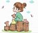 Matriz Bordado Lindas Meninas Brincando - Imagem 6