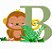 Matriz Bordado Alfabeto Infantil Macaquinho - Imagem 2