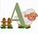 Matriz Bordado Alfabeto Infantil Ovelhinha - Imagem 1