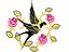 Matriz Bordado Beija-flor com Rosas - Imagem 3