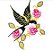 Matriz Bordado Beija-flor com Rosas - Imagem 8