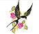 Matriz Bordado Beija-flor com Rosas - Imagem 2
