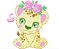 Matriz Bordado Lindas Animais Com Rosas - Imagem 6