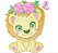Matriz Bordado Lindas Animais Com Rosas - Imagem 1