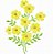 Matriz Bordado Florzinhas Amarelas Lindas - Imagem 6