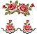 Matriz Bordado Coleção Com Rosas E Barra Para Toalhas - Imagem 1