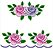 Matriz Bordado Coleção Com Rosas E Barra Para Toalhas - Imagem 3