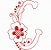 Matriz Bordado Alfabeto Florzinhas Redwork - Imagem 3