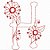 Matriz Bordado Alfabeto Florzinhas Redwork - Imagem 8