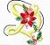 Matriz Bordado Alfabeto Natal Com Flor - Imagem 4