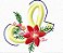 Matriz Bordado Alfabeto Natal Com Flor - Imagem 9