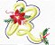 Matriz Bordado Alfabeto Natal Com Flor - Imagem 2
