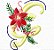 Matriz Bordado Alfabeto Natal Com Flor - Imagem 5