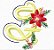 Matriz Bordado Alfabeto Natal Com Flor - Imagem 6