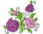 Matriz Bordado Rosas Roxas Lindas - Imagem 8