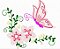 Matriz Bordado Borboleta Com Flores Rippled - Imagem 10
