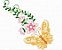Matriz Bordado Borboleta Com Flores Rippled - Imagem 3