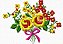 Matriz Bordado Lindos Arranjos De Flores Para Guardanapo - Imagem 2