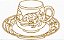 Matriz Bordado Porcelanas Douradas Contorno - Imagem 3