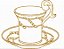 Matriz Bordado Porcelanas Douradas Contorno - Imagem 5