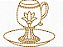 Matriz Bordado Porcelanas Douradas Contorno - Imagem 7