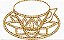 Matriz Bordado Porcelanas Douradas Contorno - Imagem 9
