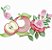 Matriz Bordado Frutas Com Rosa Rippled Pano De Prato - Imagem 3