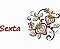 Matriz Bordado Semaninha Frutas Com Flores Contorno - Imagem 5