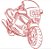 Matriz Bordado Lindas Motos Colowork - Imagem 1