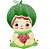 Matriz Bordado Menina Fruta Baby Sentadinha - Imagem 1