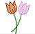 Matriz Bordado 3d Tulipa Delicada - Imagem 2