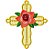 Matriz Bordado Lindos Crucifixos Com Flores - Imagem 5