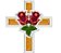 Matriz Bordado Lindos Crucifixos Com Flores - Imagem 8