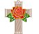 Matriz Bordado Lindos Crucifixos Com Flores - Imagem 1