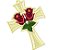 Matriz Bordado Lindos Crucifixos Com Flores - Imagem 2