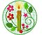Matriz Bordado Natal Com Flores Na Moldura - Imagem 3
